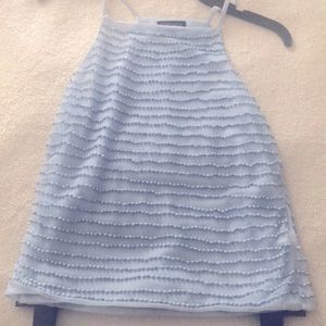 blue beaded tank SET matching skirt